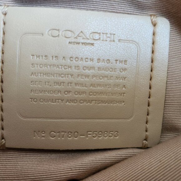 COACH BEIGE AND YELLOW PEBBLED LEATHER SMALL CROSSBODY BAG  S1780-F59853 - Picture 8 of 11